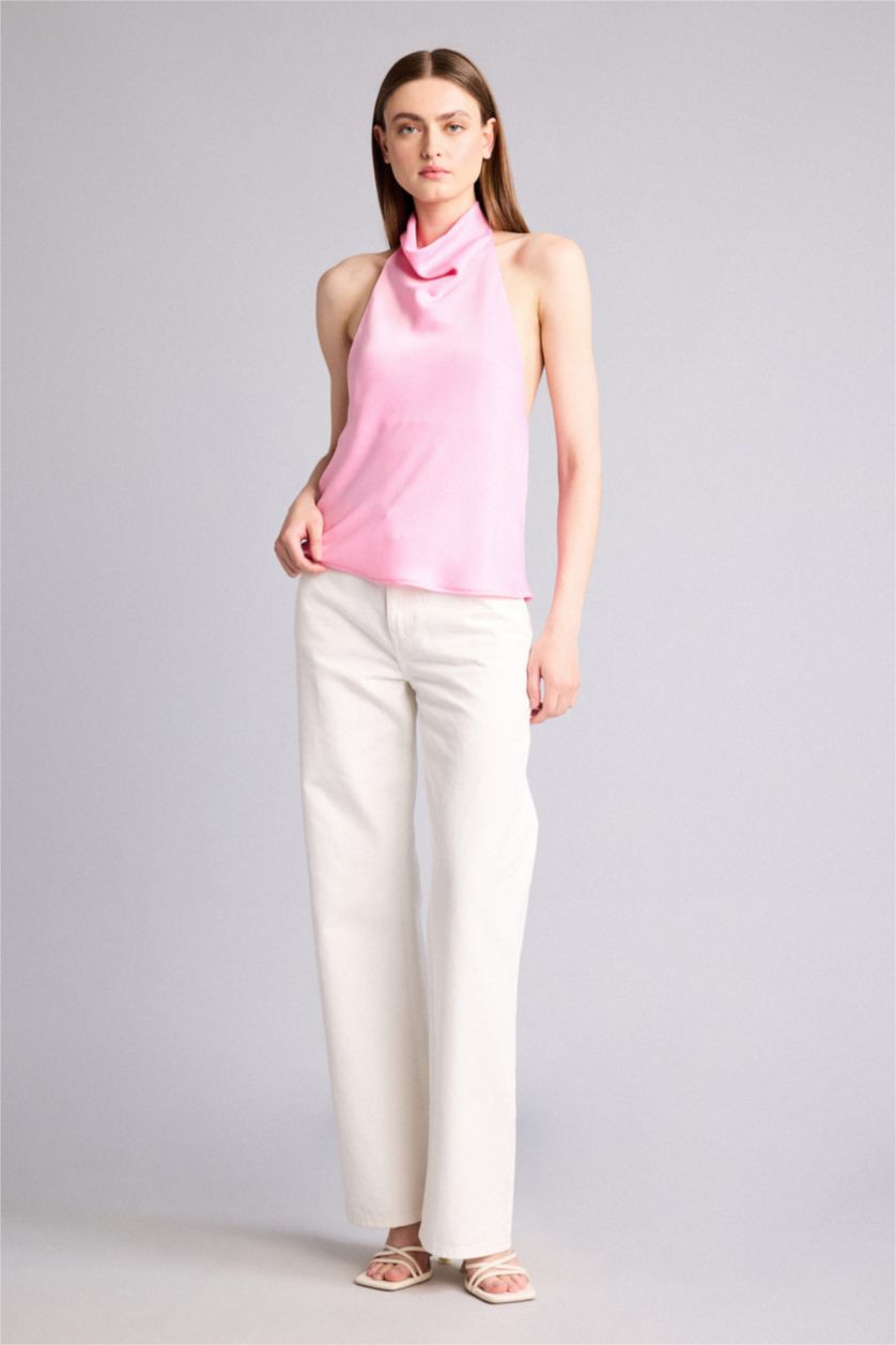 Women Pink Regular Fit Satin