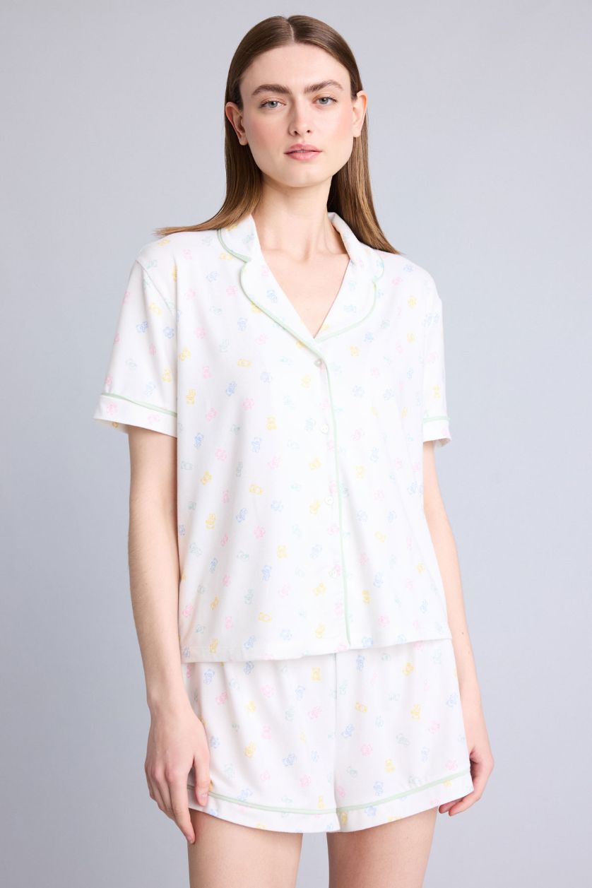 Kadın Ekru 2'li Softshell Pijama Takımı