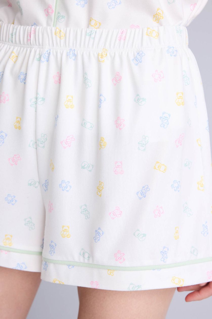 Kadın Ekru 2'li Softshell Pijama Takımı