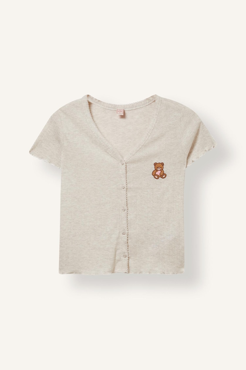 Kadın Bej Melanj Regular Fit Pijama Takımı