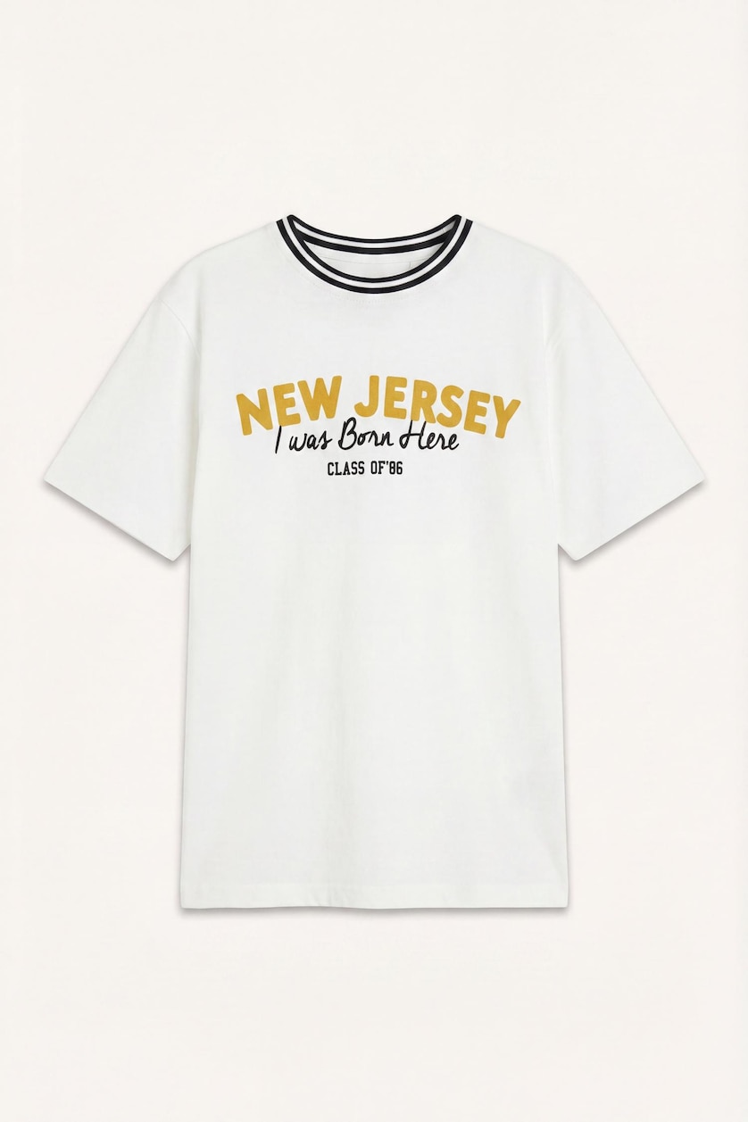 Young Boys - Teen Boys Ecru Boy New Regular Fit Crew Neck Printed T-Shirt