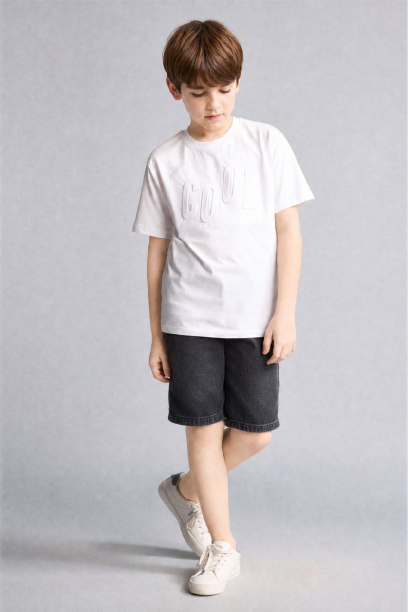 Boys & Teens White Short Sleeve T-Shirt