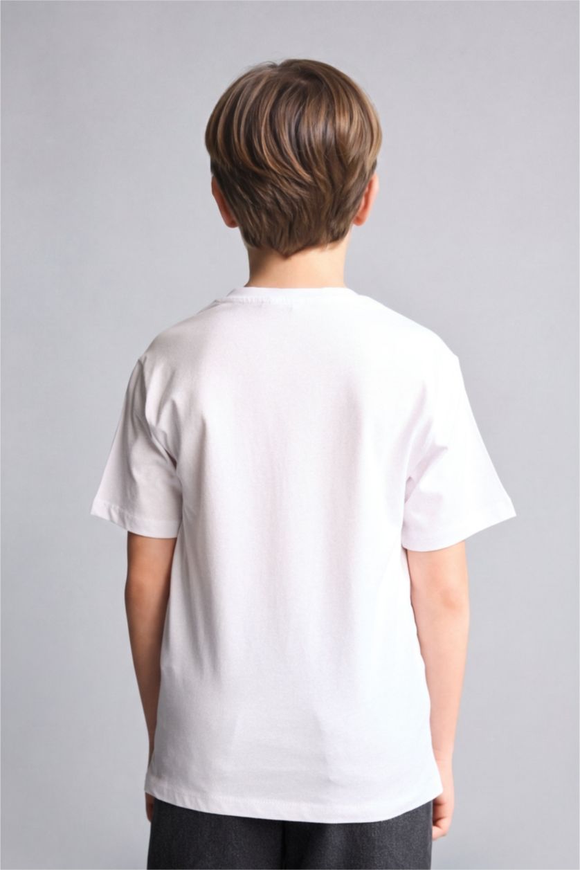 Boys & Teens White Short Sleeve T-Shirt