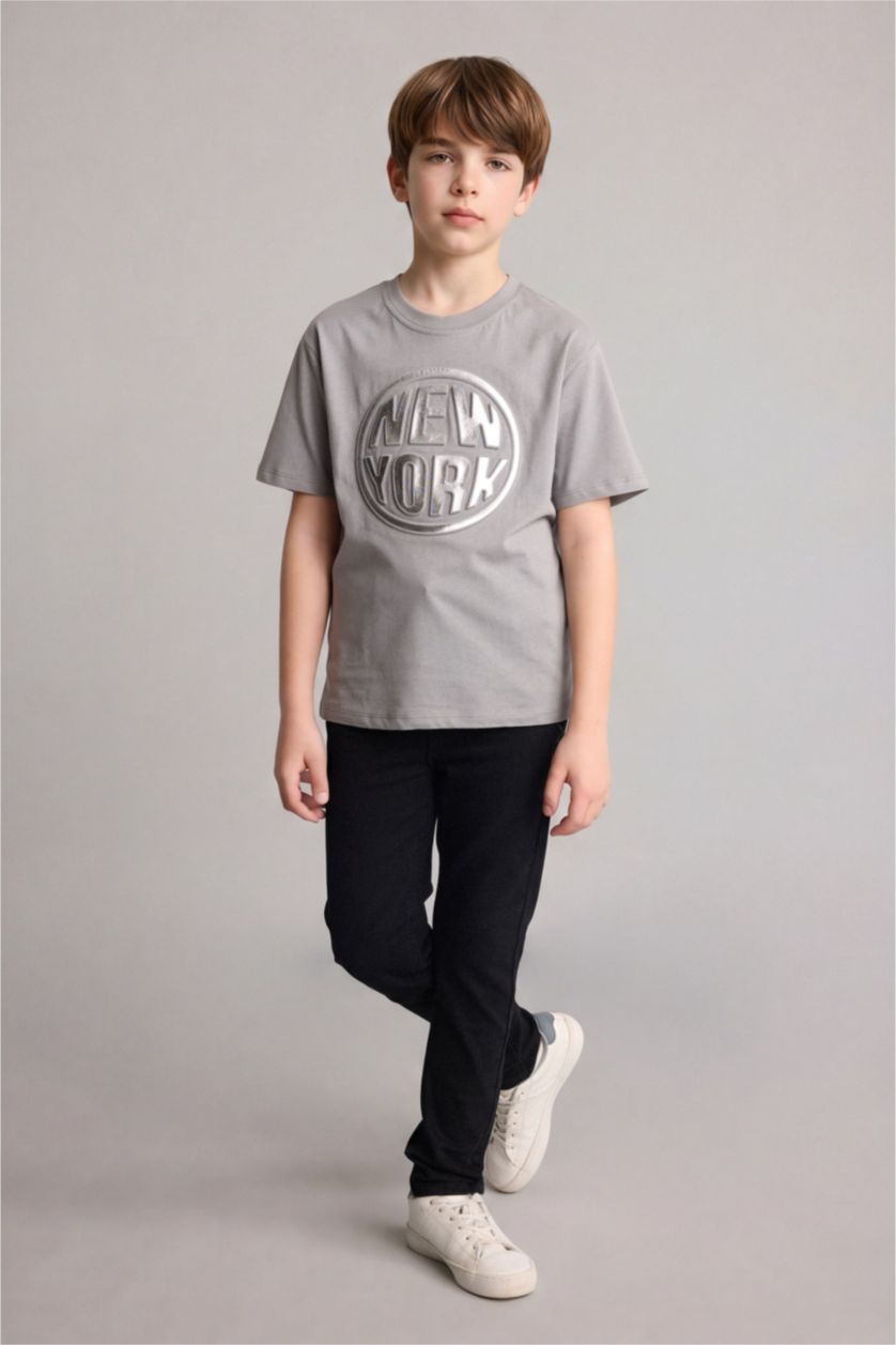 Young Boys - Teen Boys Grey Short Sleeve T-Shirt