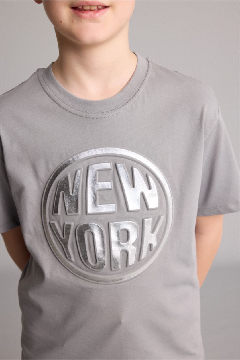 Young Boys - Teen Boys Grey Short Sleeve T-Shirt