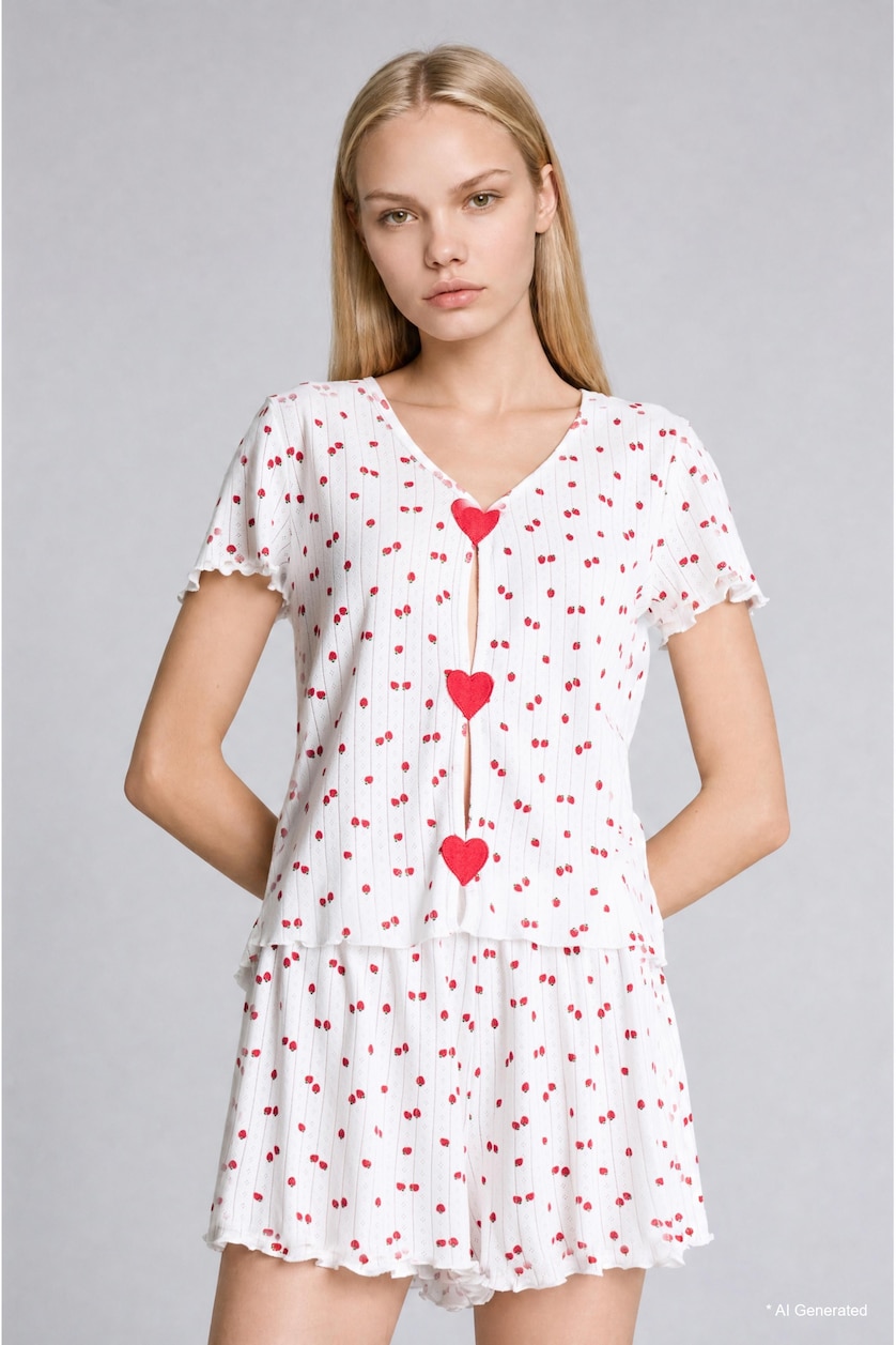 Kadın Ekru Regular Fit Pijama Takımı