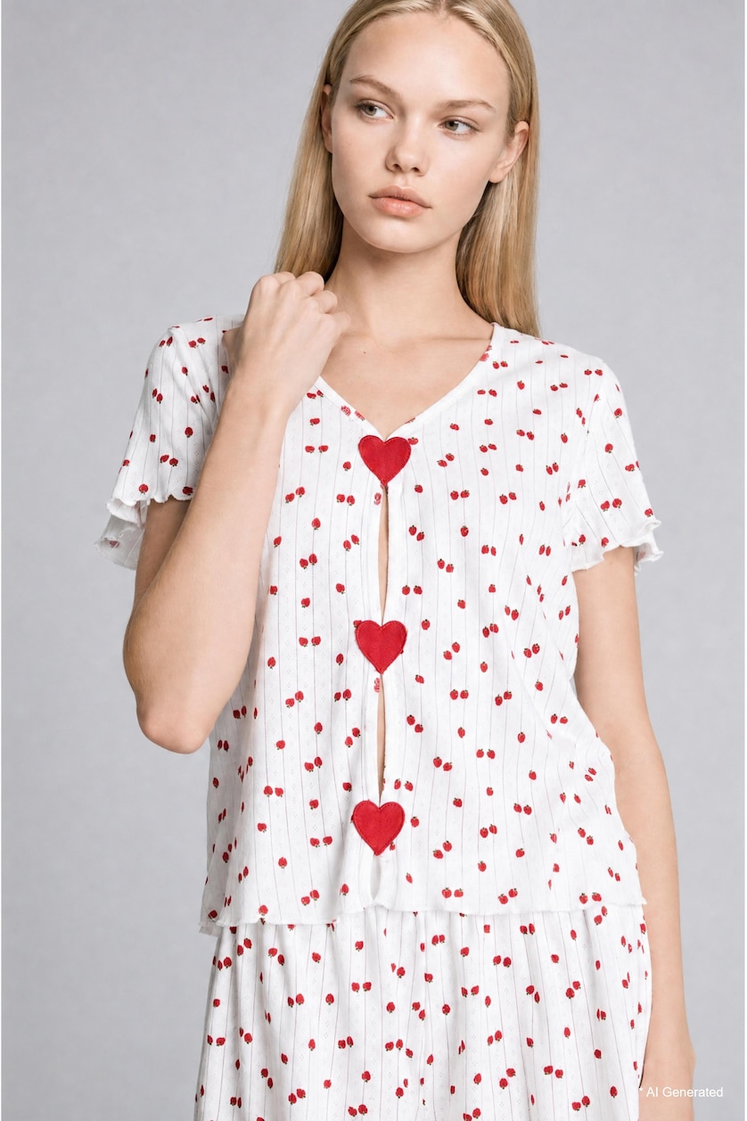 Kadın Ekru Regular Fit Pijama Takımı