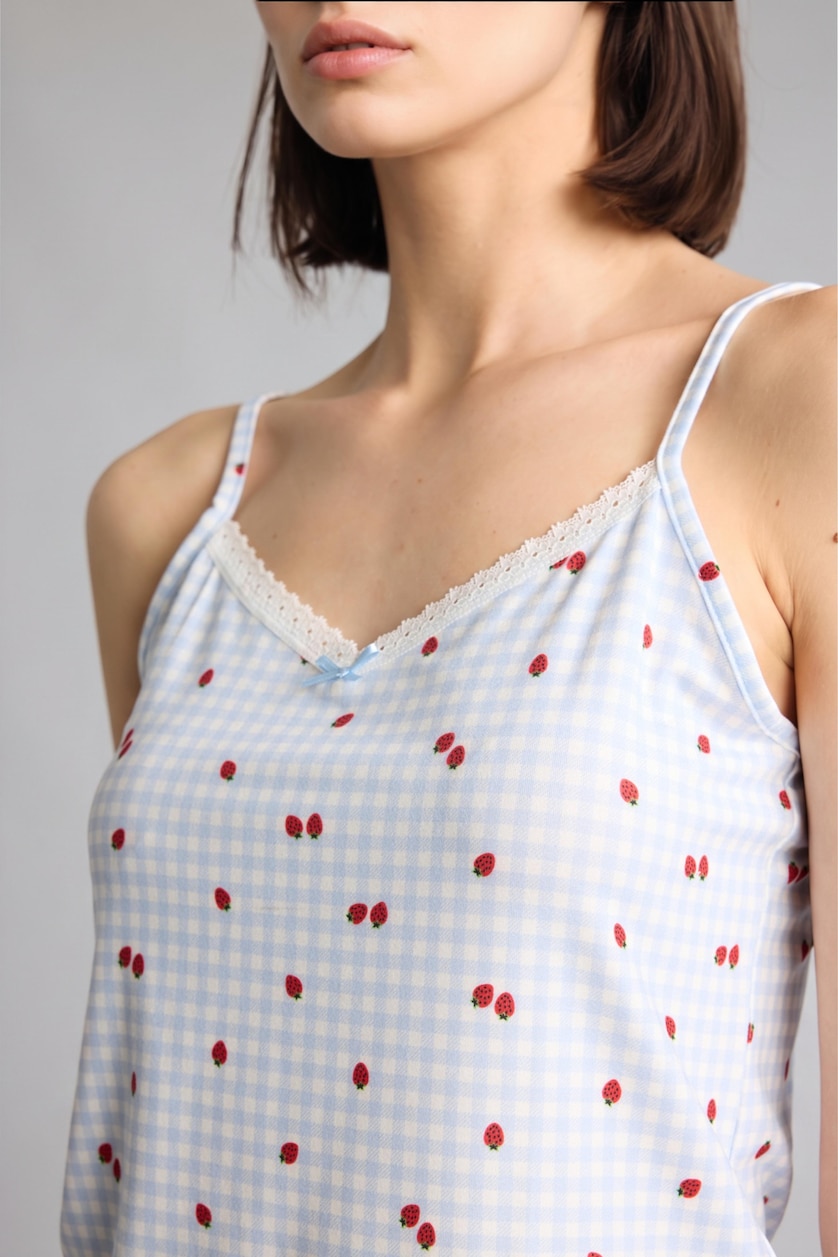 Kadın Açık Mavi Regular Fit 2'Li Pijama Takımı