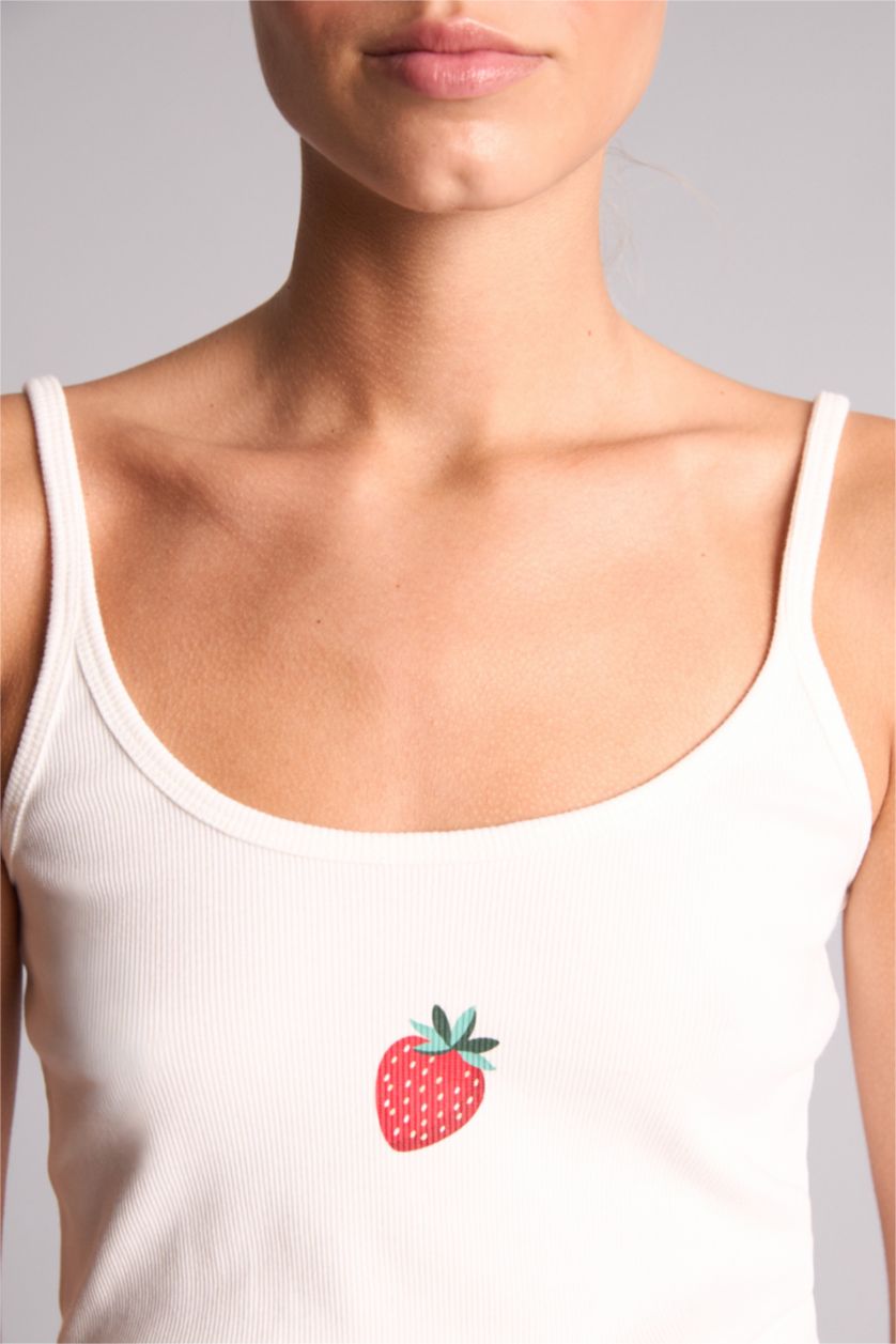 Kadın Açık Mavi Regular Fit Askılı 2'li Pijama Takımı