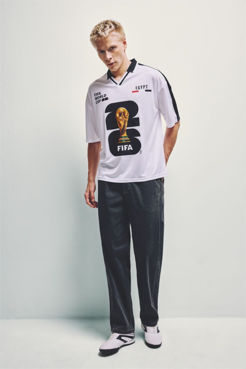 MAN White Loose Fit Short Sleeve T-Shirt