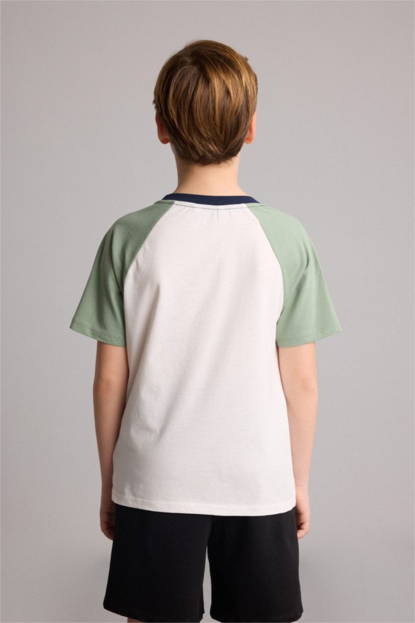 Young Boys - Teen Boys Light Green New Regular Fit Short Sleeve T-Shirt