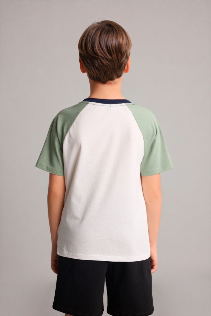 Young Boys - Teen Boys Light Green Boy New Regular Fit Crew Neck T-Shirt