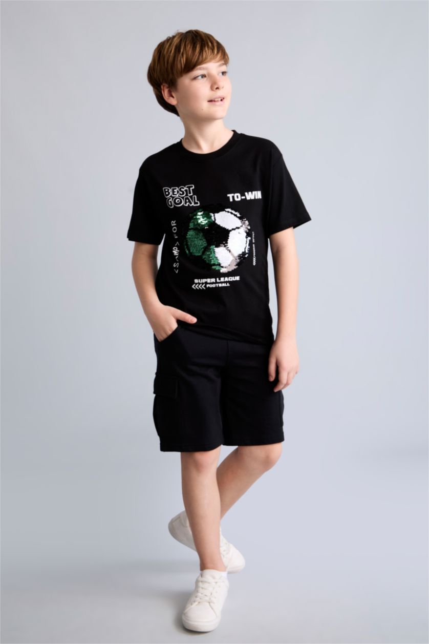 Boys & Teens Black Short Sleeve T-Shirt