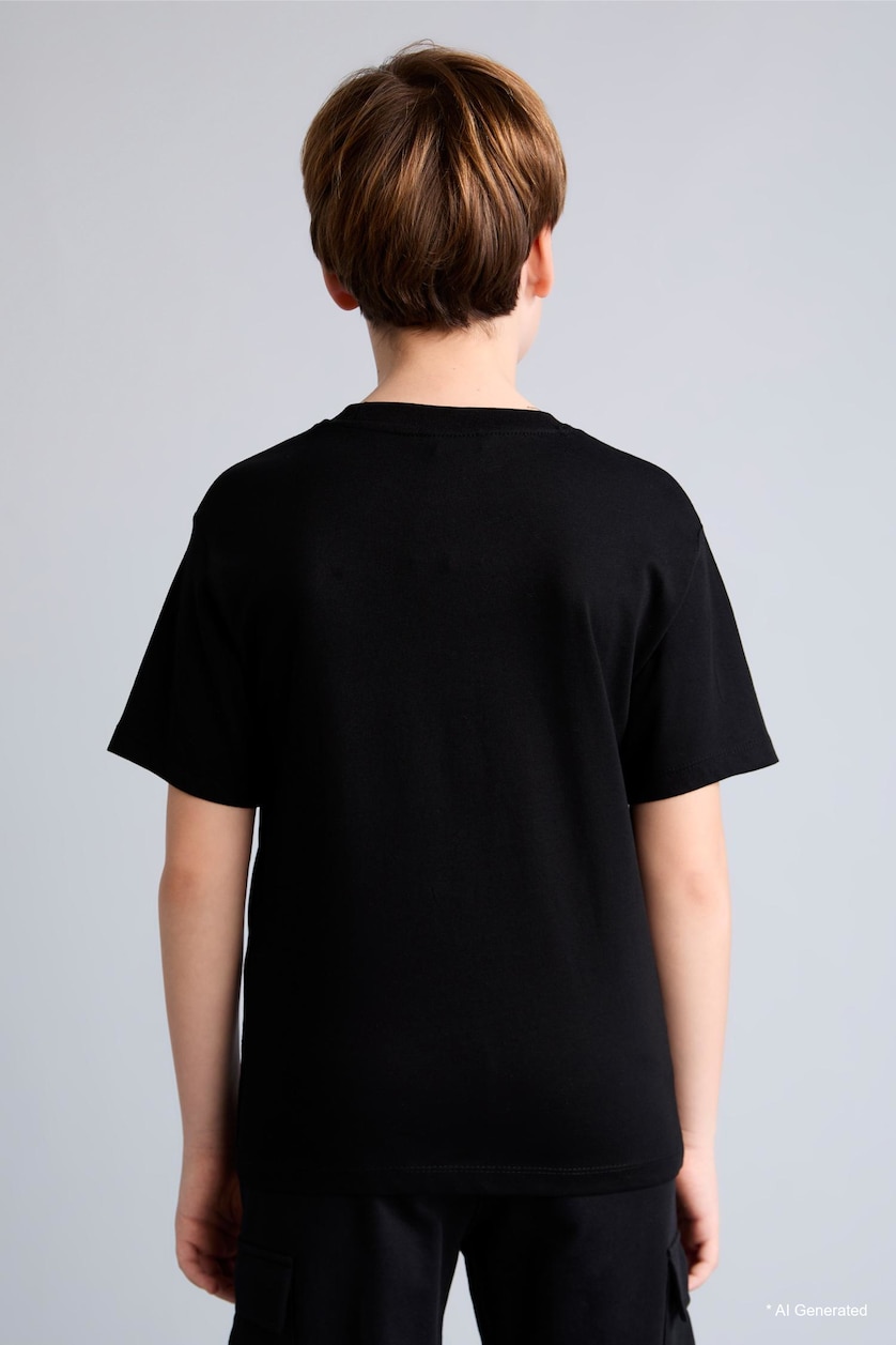 BOYS & TEENS Black Short Sleeve T-Shirt