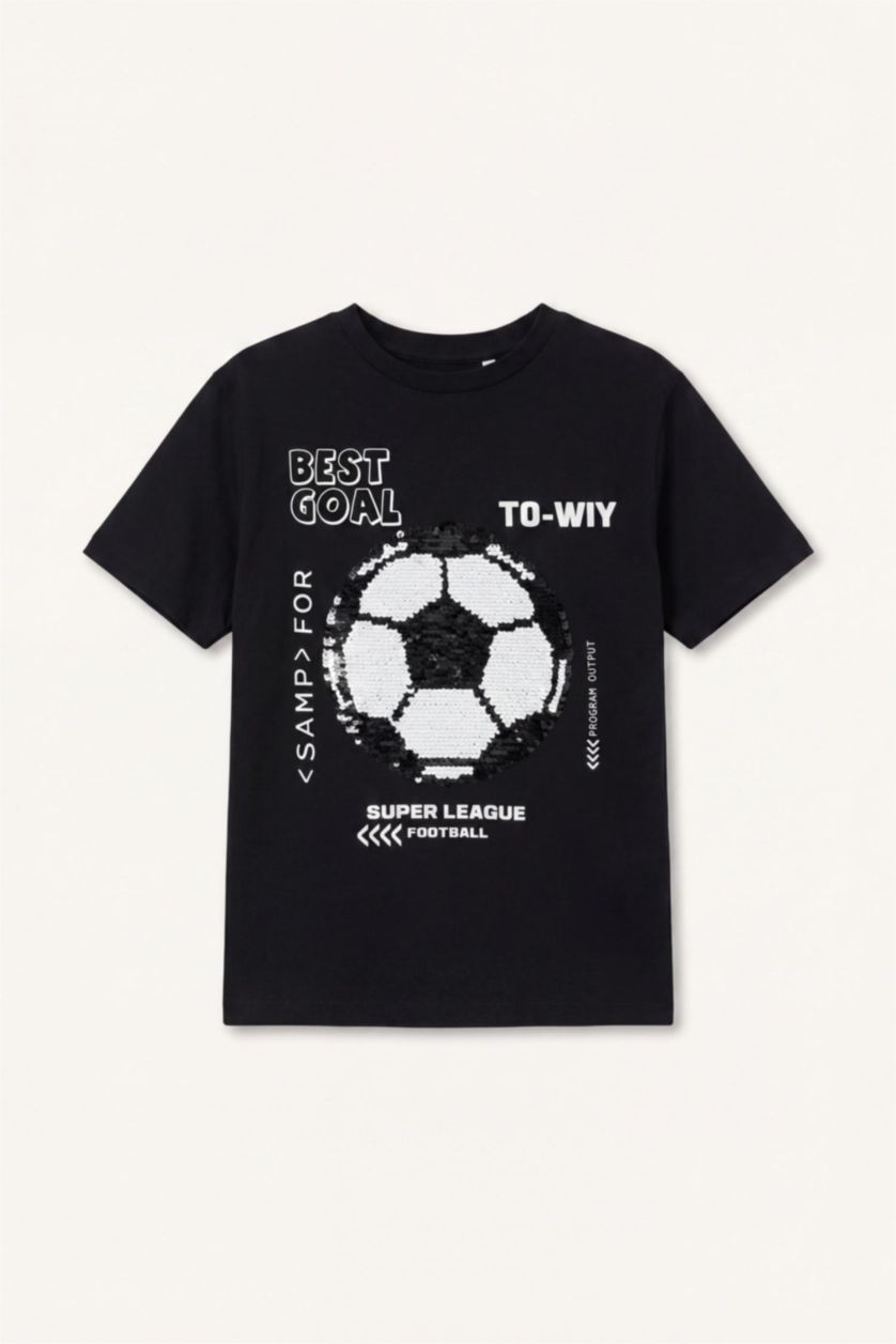Boys & Teens Black Short Sleeve T-Shirt