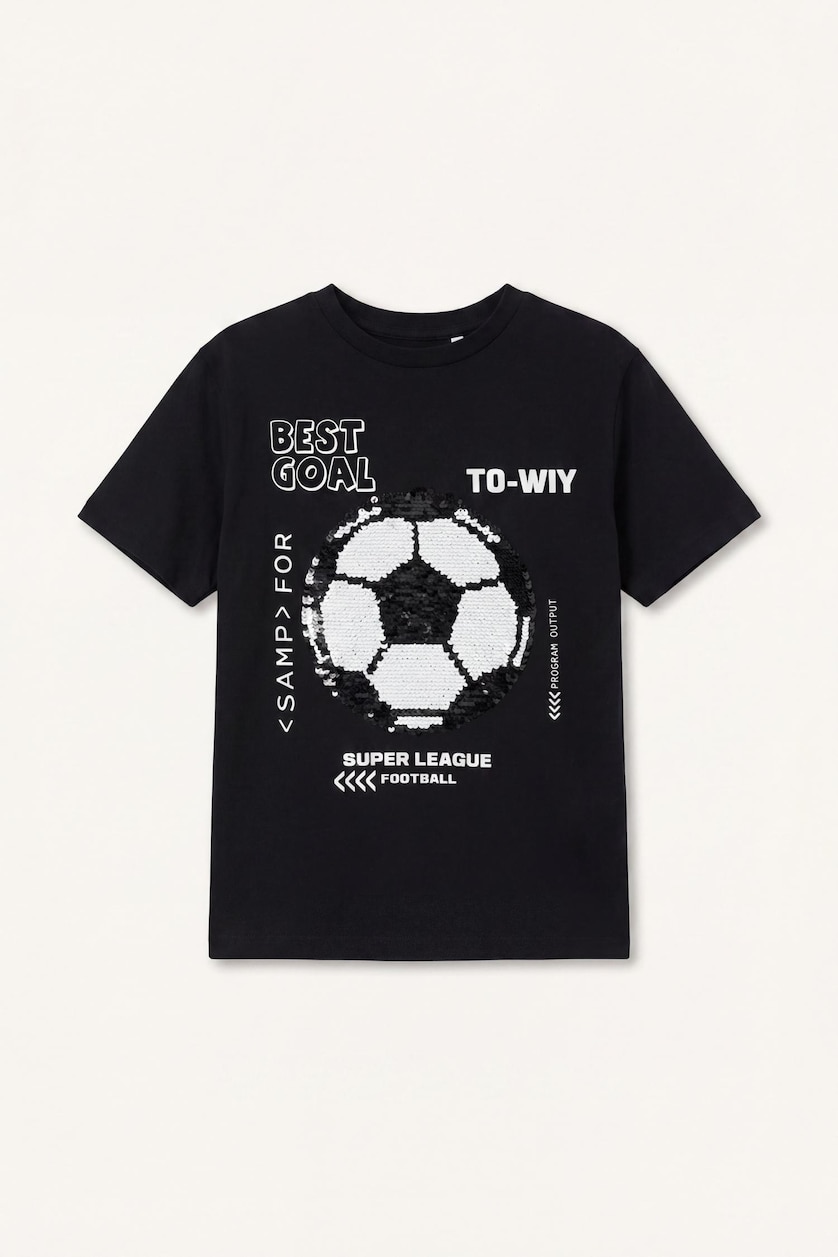 Young Boys - Teen Boys Black Short Sleeve T-Shirt
