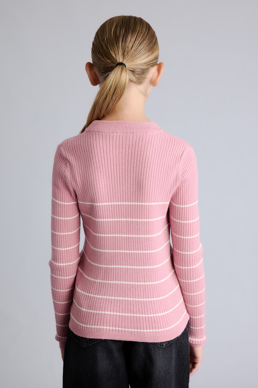 GIRLS & TEENS Dark Rose Girl Regular Fit Crew Neck Sweater