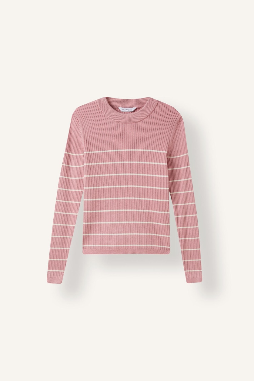 GIRLS & TEENS Dark Rose Girl Regular Fit Crew Neck Sweater