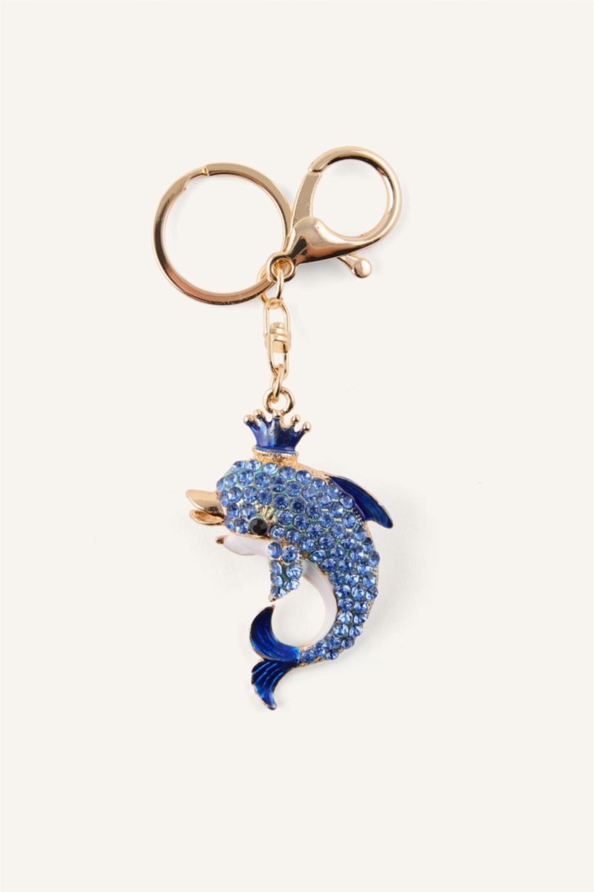 FEMME Karma Porte-clés dauphin décoré de strass pour femme