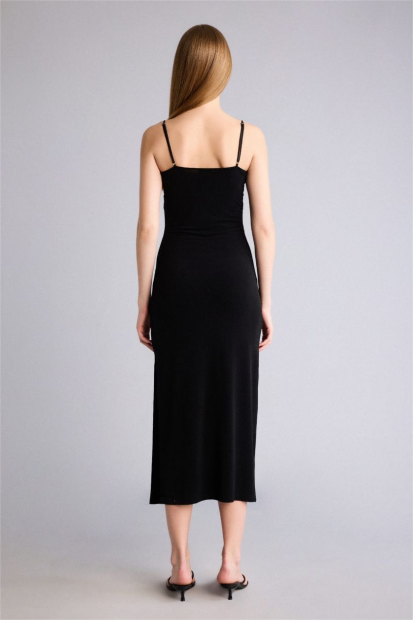 Женщины Черный Облегающее платье макси Bodycon