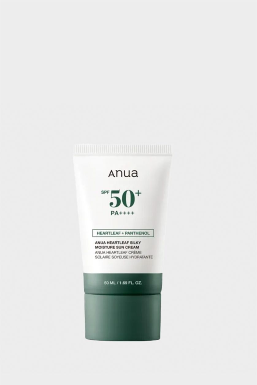 Kadın Beyaz Heartleaf Silky Moisture Sun Cream Cildi Sakin Tutan Ipeksi Dokulu Güneş Kremi 50ml