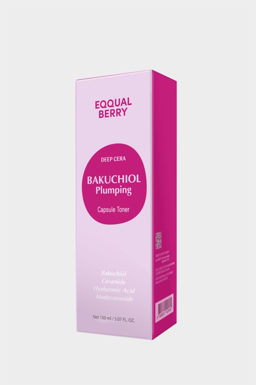 Kadın Koyu Pembe EQQUALBERRY Bakuchiol Plumping Capsule Toner 150 ml-Hyaluronik Asit,Madecassoside ve Seramid İçerikli Tonik