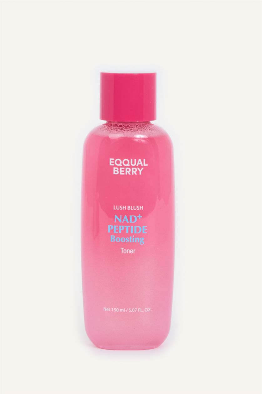 Woman Pink Eqqualberry NAD+ Peptide Boosting Toner Revitalizing and Elasticity Protecting Toner