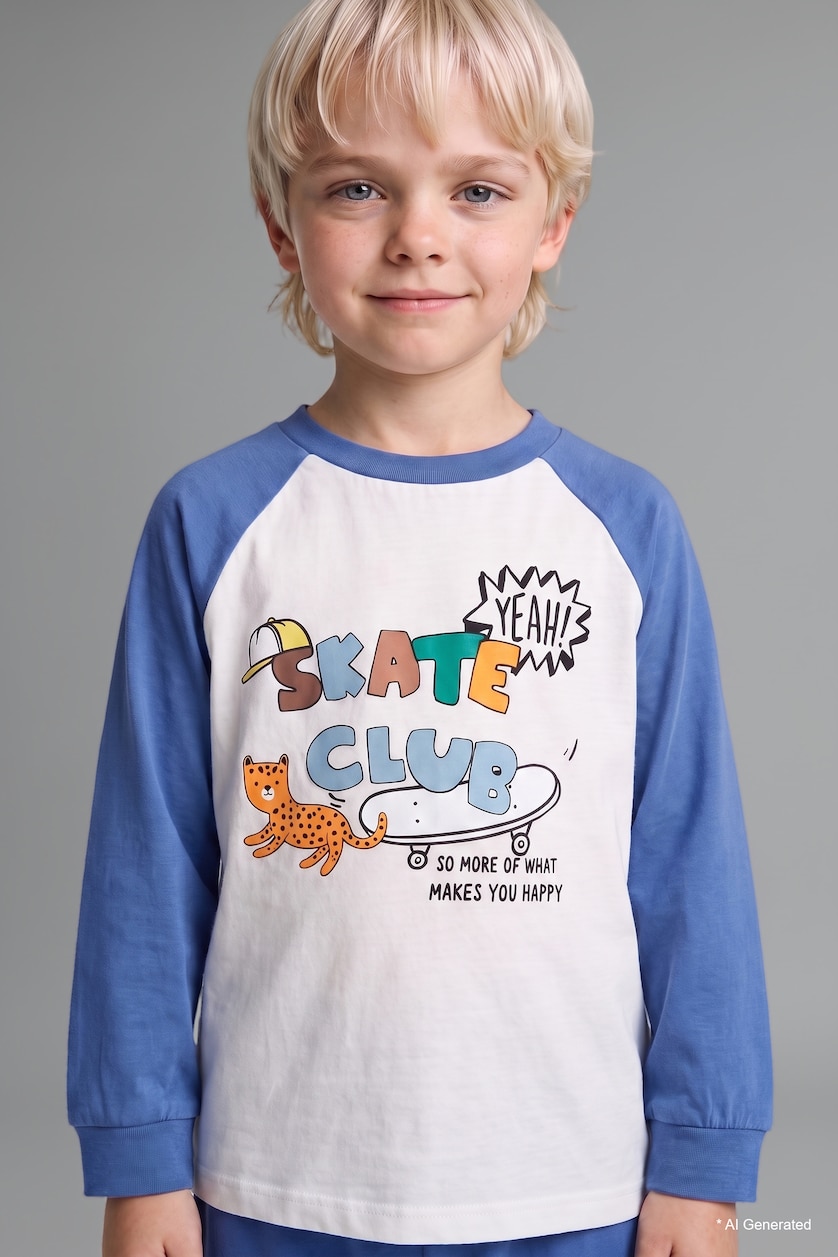BABY BOY Blue Baby Boy Top Bottom 2 Piece Pyjama Set
