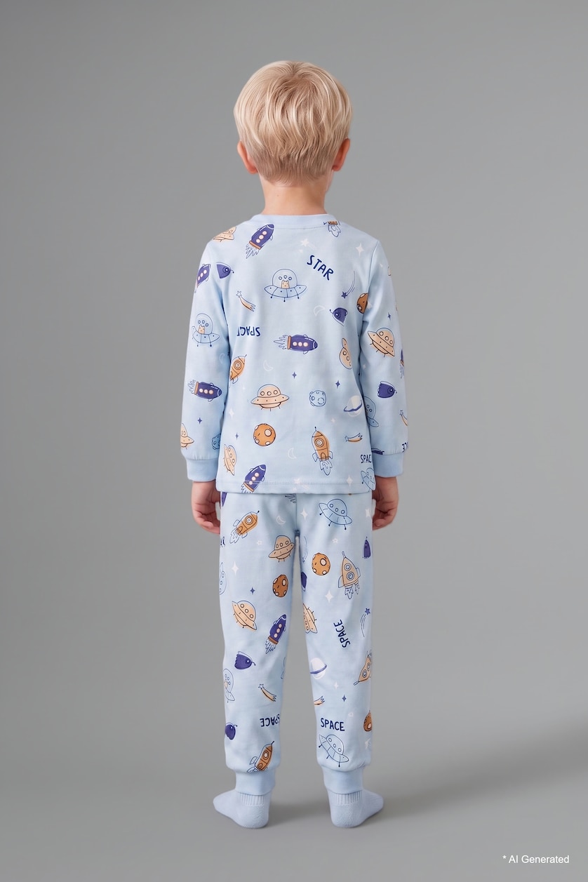 BABY BOY Light Blue Baby Boy Top Bottom 2 Piece Pyjama Set