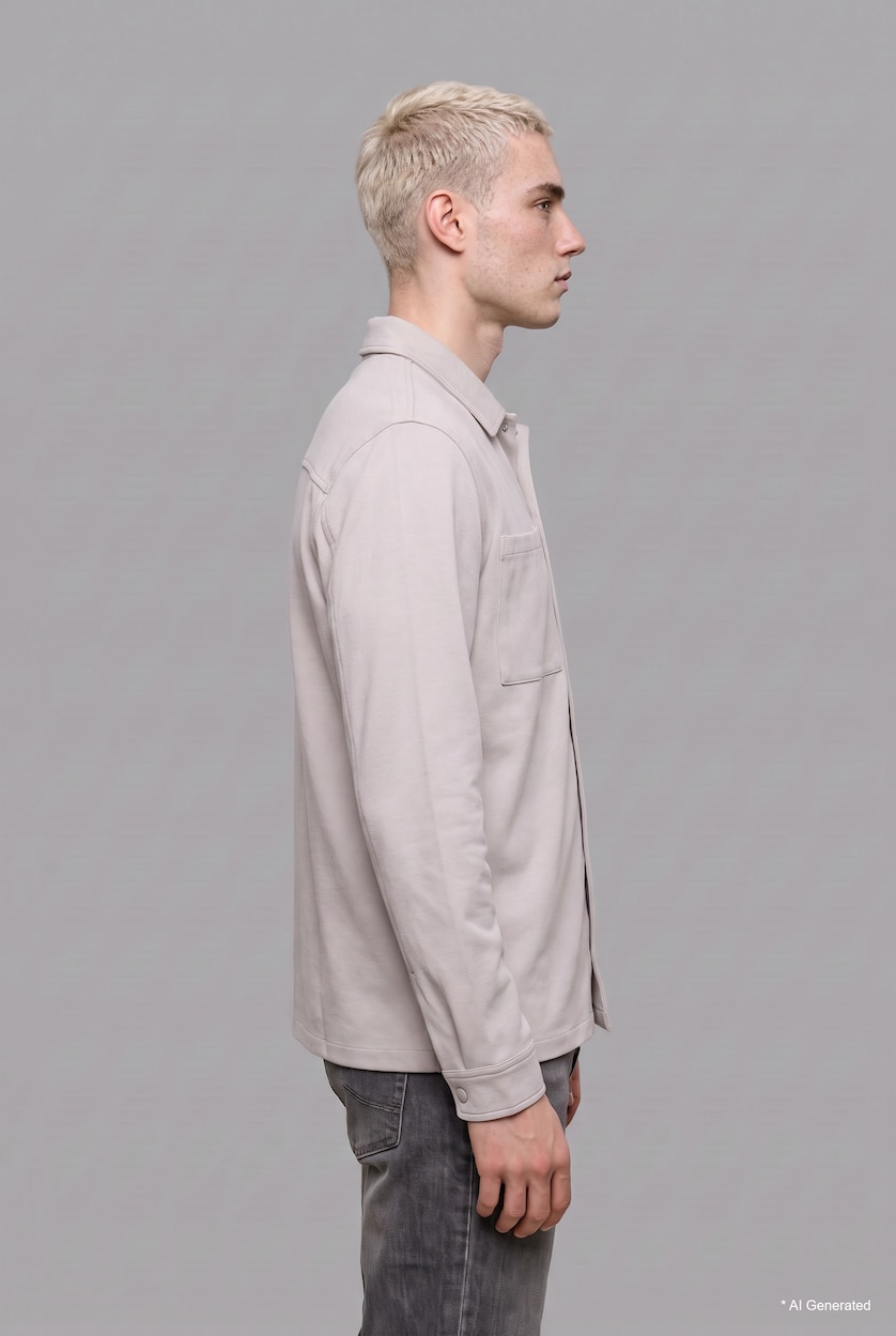MAN Grey Regular Fit Shirt Jacket