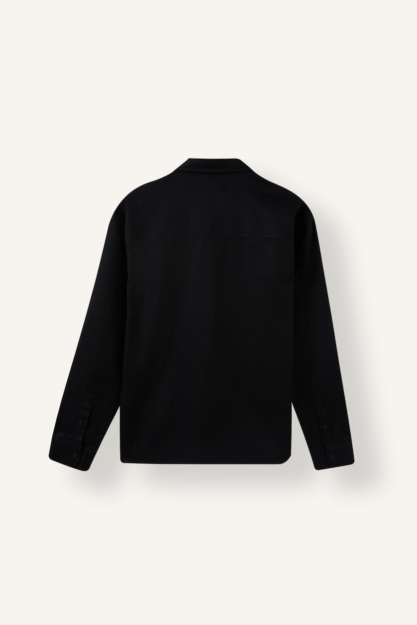 Men Black Regular Fit Woven Long Sleeve Shirt