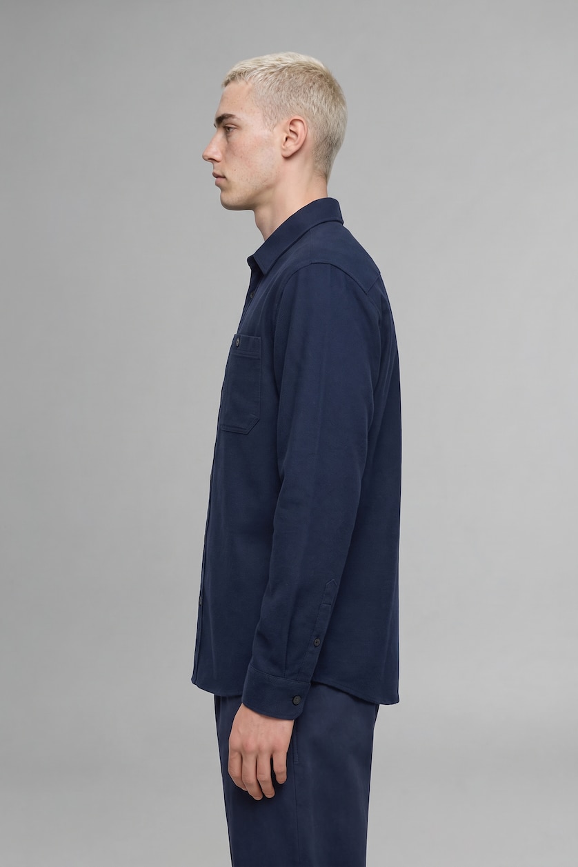 Men NAVY Regular Fit Woven Long Sleeve Shirt