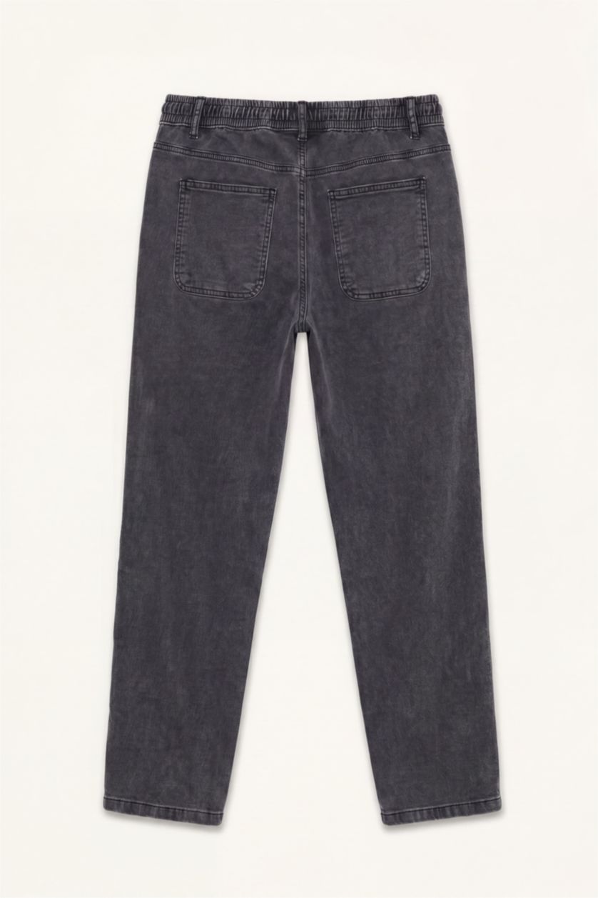Men Anthracite Wide Leg Trousers