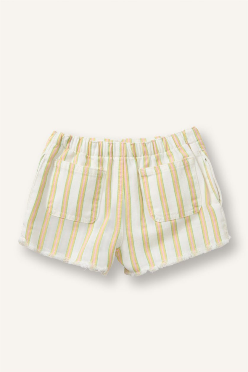 Kız Bebek Sarı Gabardin Şort Kız Bebek