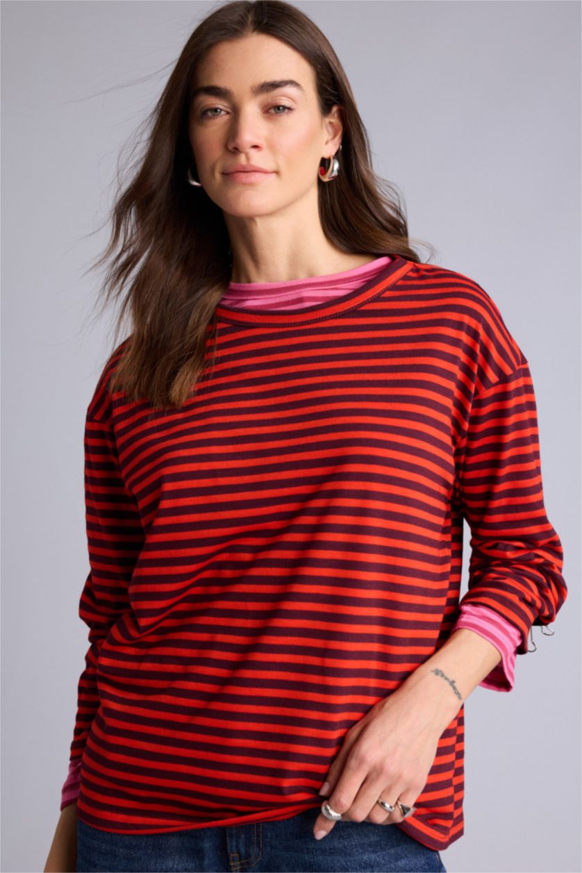 نساء أحمر Woman Long Sleeve T-Shirt