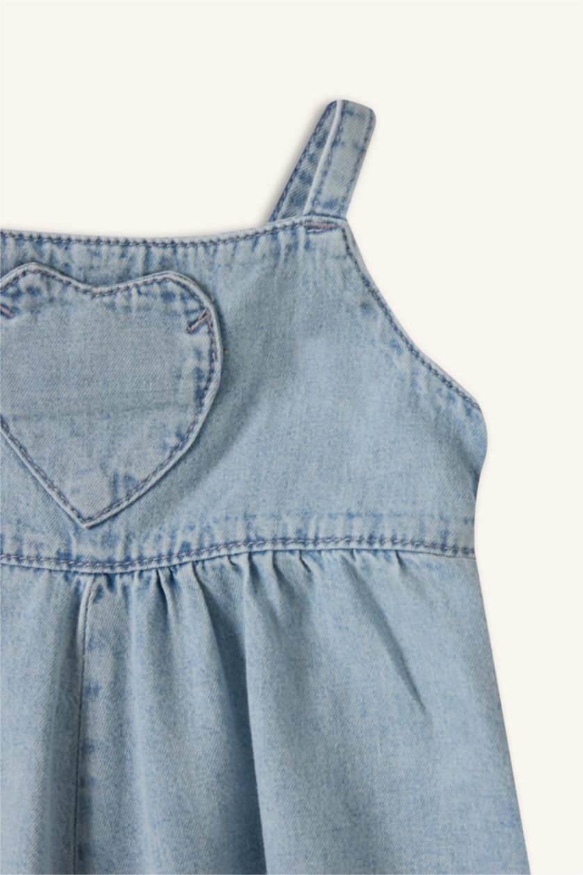 Kız Bebek Açık Mavi Jean Tulum Kız Bebek