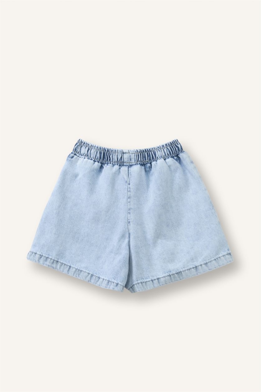 Kız Bebek Açık Mavi Jean Şort Kız Bebek