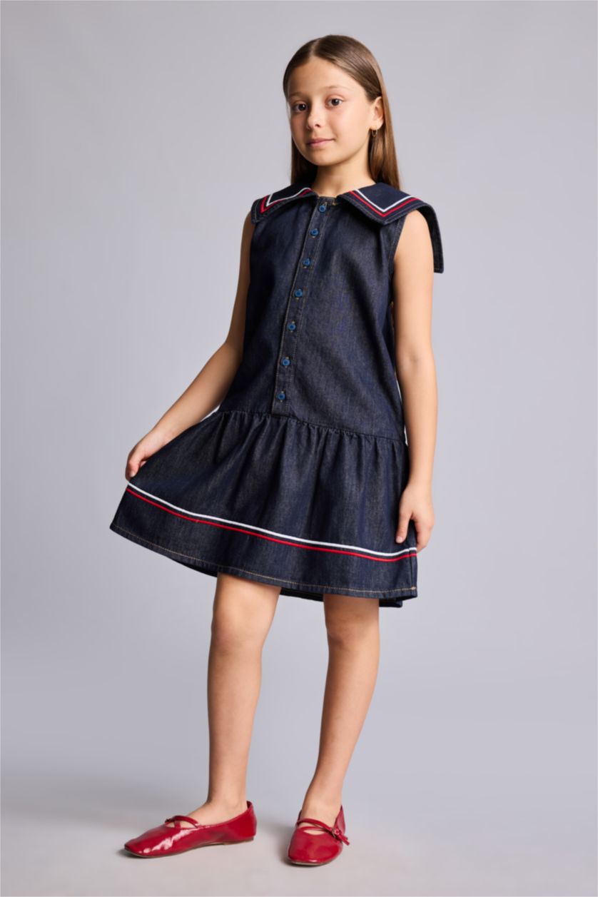 Young Girls - Teen Girls Dark Blue Dress