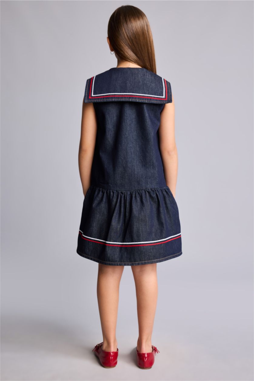 Young Girls - Teen Girls Dark Blue Dress