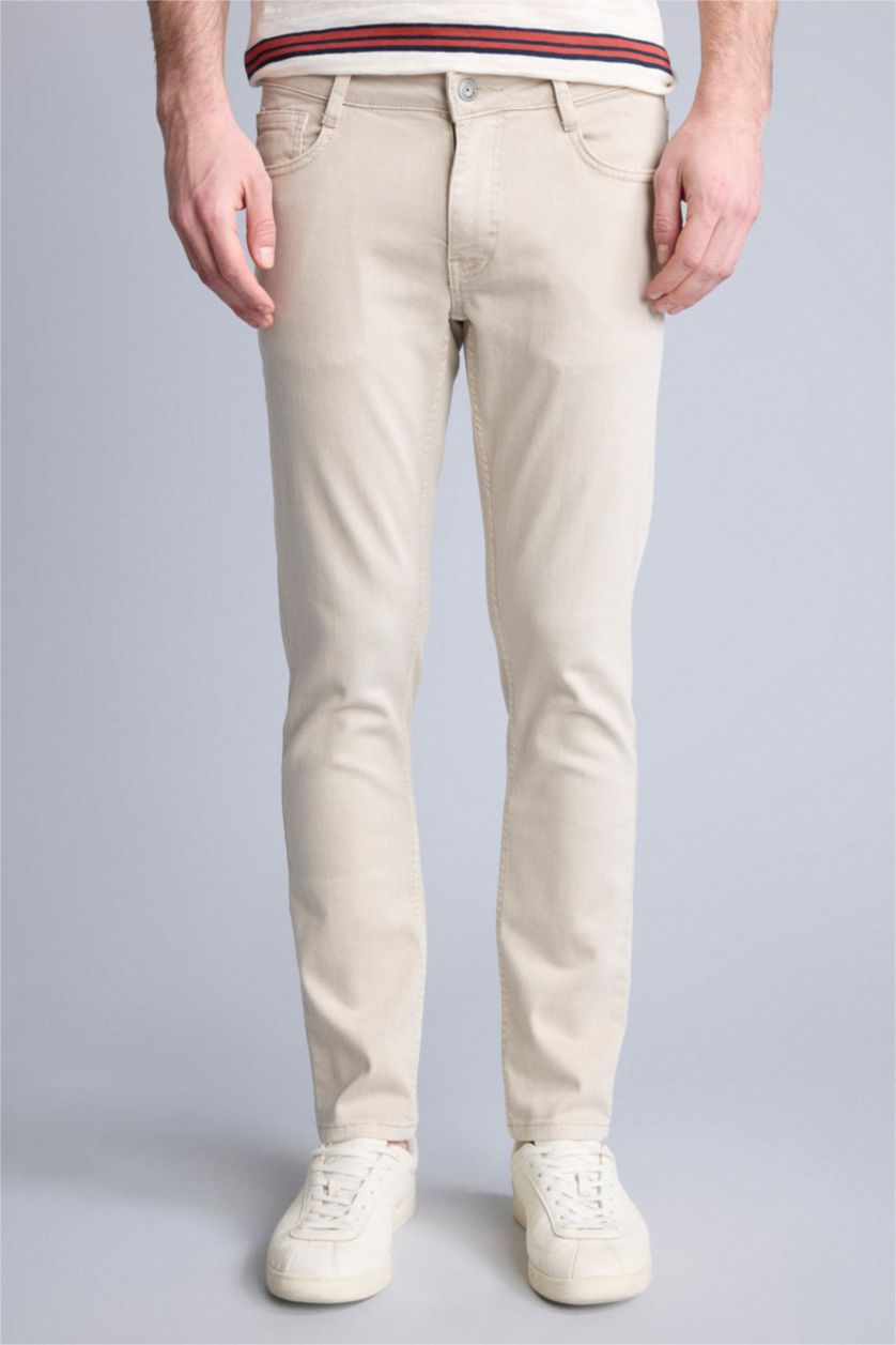 Erkek Açık Kahve Pedro Slım Fıt Pantolon