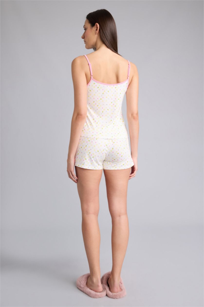 Kadın Ekru Regular Fıt Askılı 2'li Takım