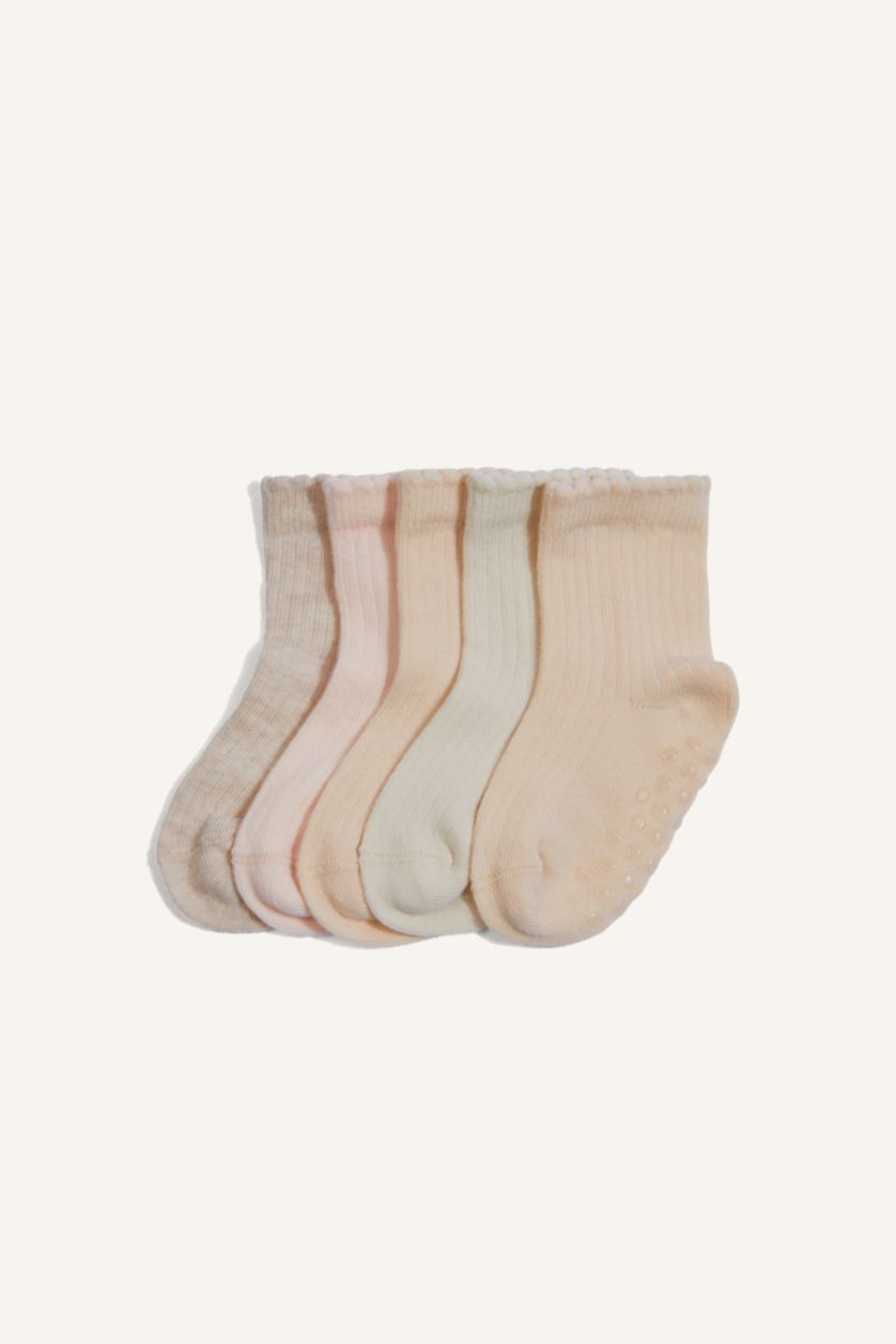 Baby Girls Beige Baby Girl 5 Piece Long sock