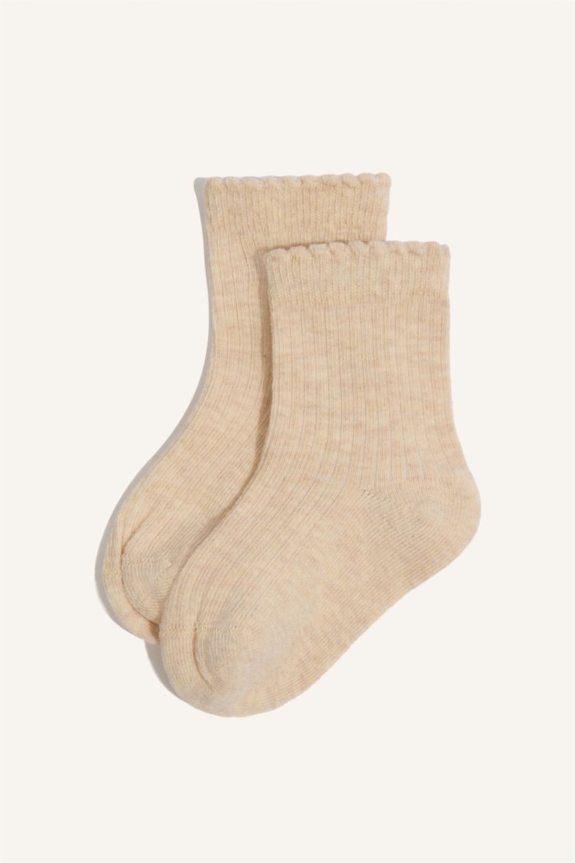 Kız Bebek Karma 5'li Pamuklu Uzun Çorap Kız Bebek