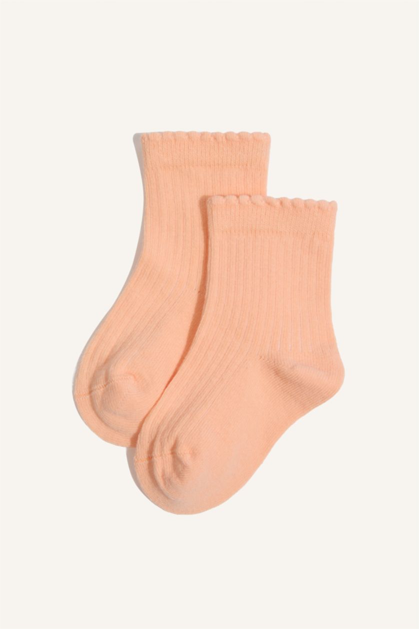 Kız Bebek Karma 5'li Pamuklu Uzun Çorap Kız Bebek