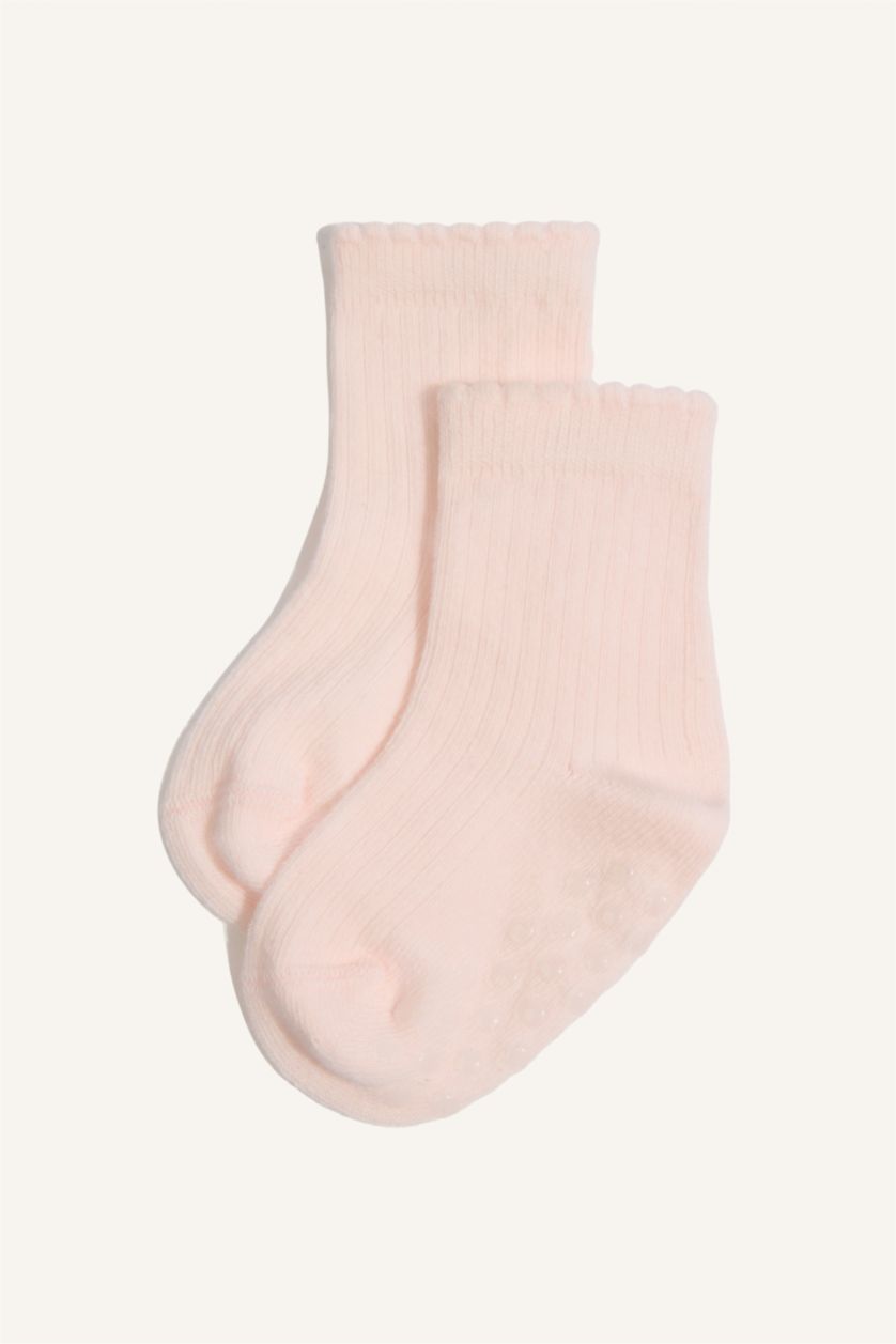 Kız Bebek Yumuşak 5'li Pamuklu Uzun Çorap Kız Bebek