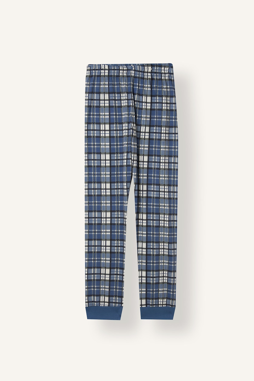 BOYS & TEENS Blue Boy Regular Fit Printed Pyjama Set