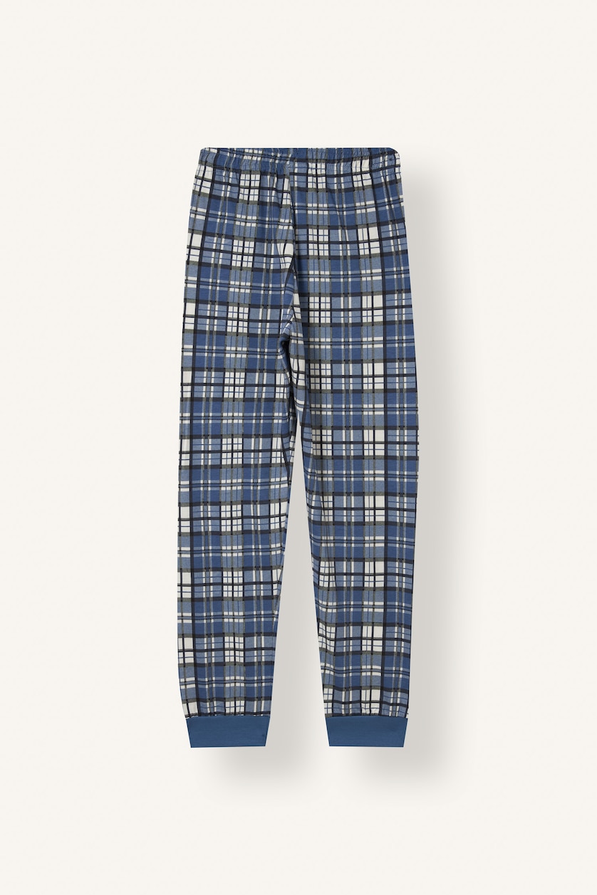 BOYS & TEENS Blue Boy Regular Fit Printed Pyjama Set