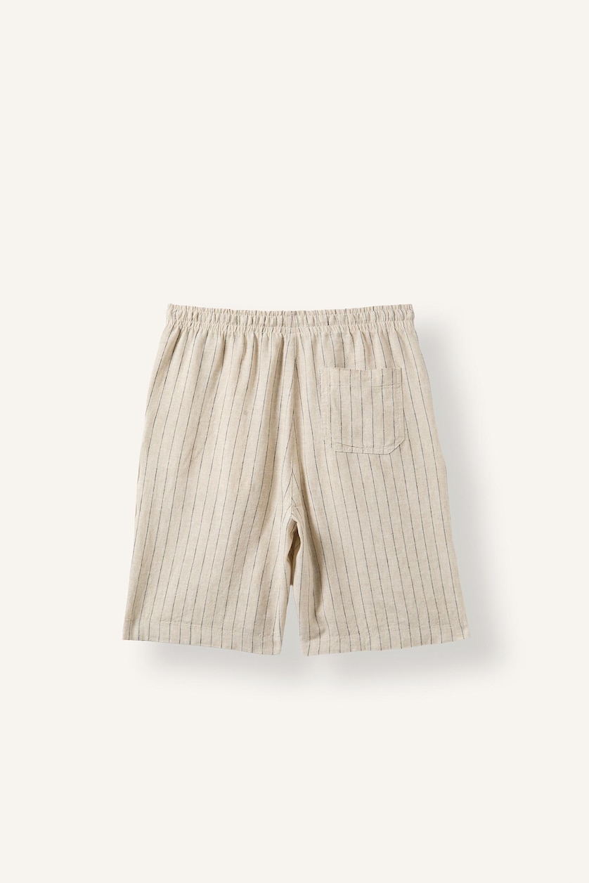 Men Doğal Açık Bej Relax Fit Shorts