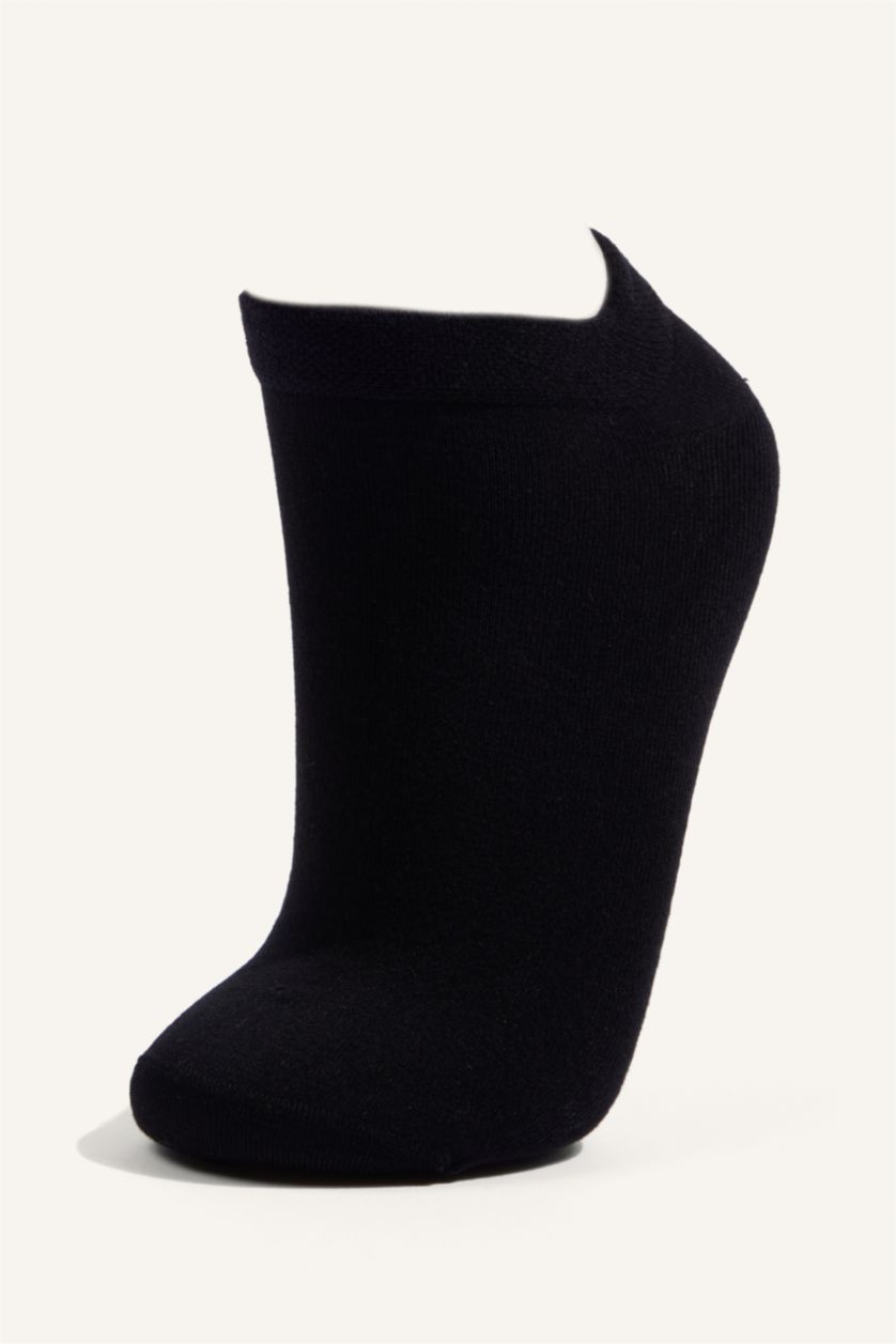 Kadın Siyah Bambu 3'Lü Patik Çorap