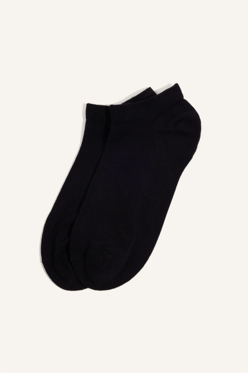 Kadın Siyah Bambu 3'Lü Patik Çorap